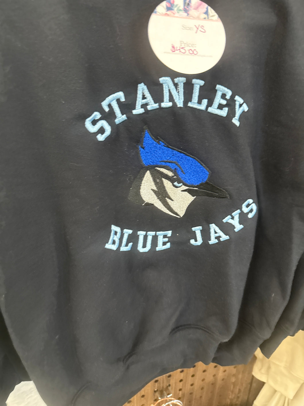 Embroidery blue jay