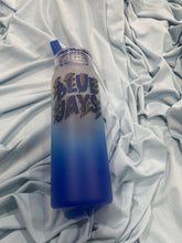 Load image into Gallery viewer, Blue Jay glass bottle
