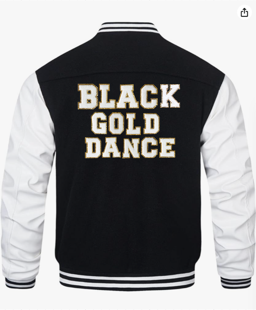 Black Gold Dance Letter Jacket