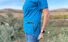 Load image into Gallery viewer, Teal soft style steer tee
