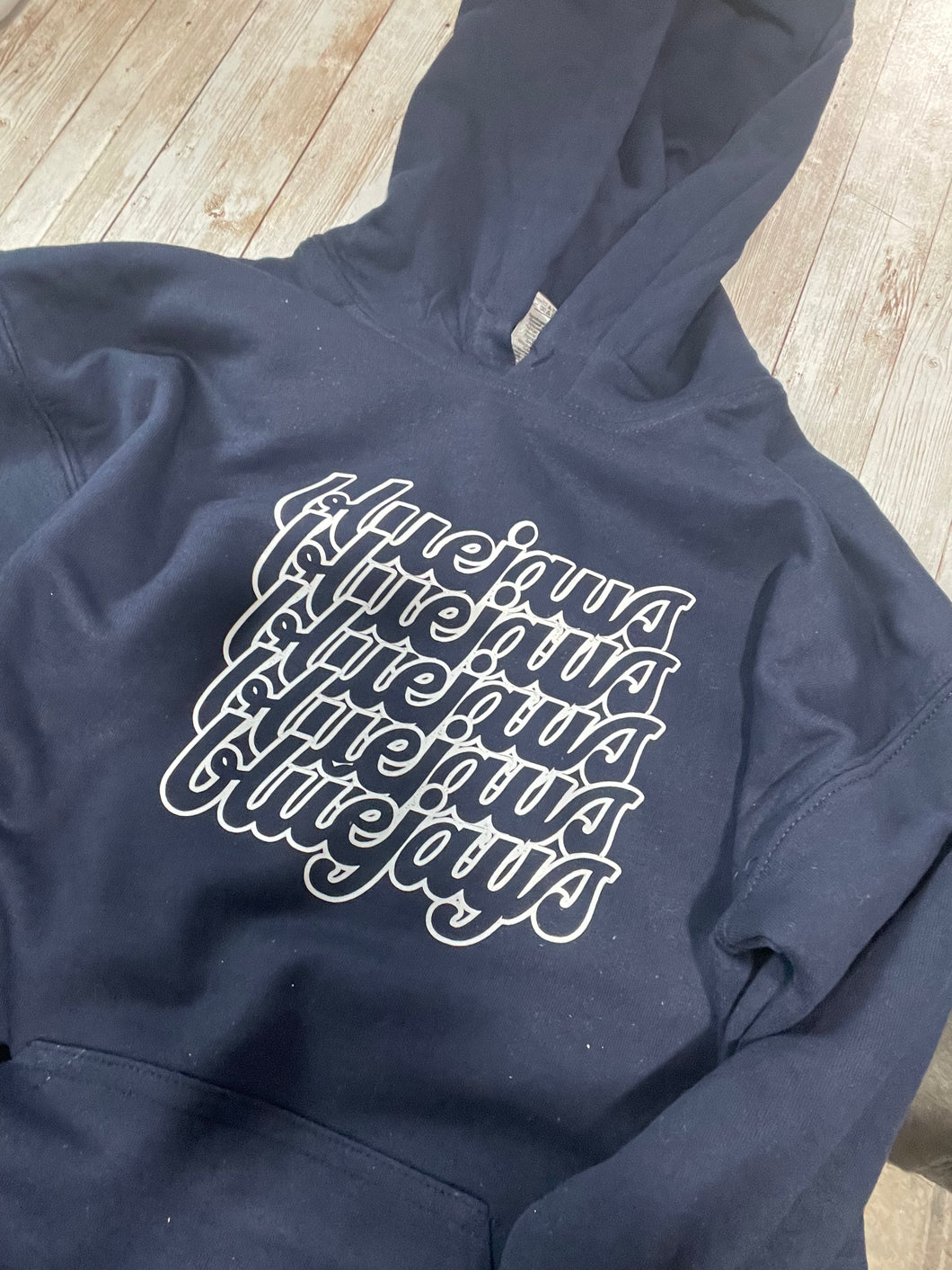 Youth navy Blue Jay hoodie